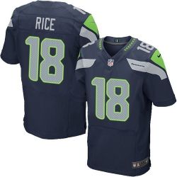 Cheap Sidney Rice Seahawks Jersey #18 Blue From China Elite