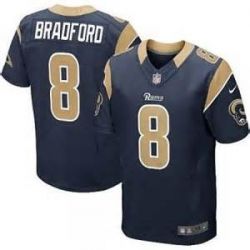 Cheap Sam Bradford Rams Jersey #8 Blue From China Elite