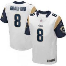 Cheap Sam Bradford Rams Jersey #8 White From China Elite