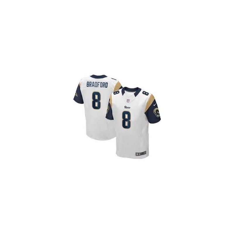 Cheap Sam Bradford Rams Jersey #8 White From China Elite