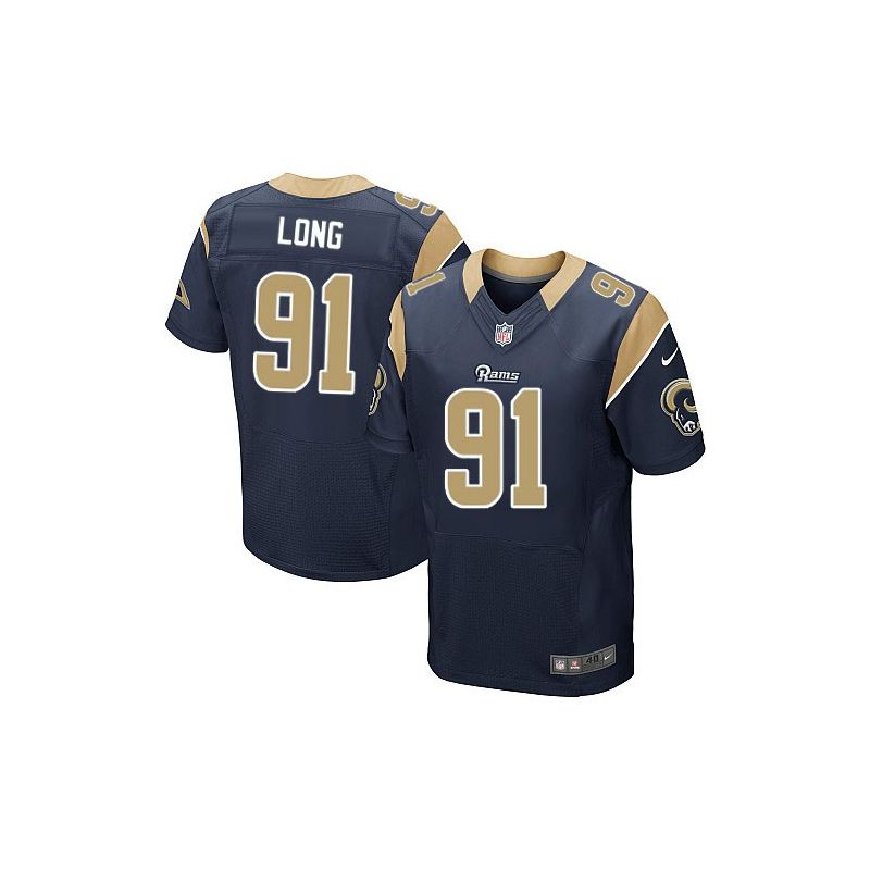 Cheap Chris Long Rams Jersey #91 Blue From China Elite