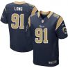 Cheap Chris Long Rams Jersey #91 Blue From China Elite