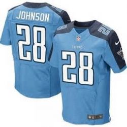 Cheap Chris Johnson Titans Jersey #28 Light Blue From China Elite
