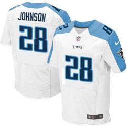 Cheap Chris Johnson Titans Jersey #28 White From China Elite