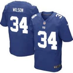 Cheap David Wilson Giants Jersey #34 Blue From China Elite