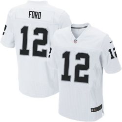 Cheap Jaco By Ford Raiders Jersey #12 White From China Elite