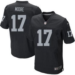 Cheap Denarius Moore Raiders Jersey #17 Black From China Elite