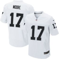 Cheap Denarius Moore Raiders Jersey #17 White From China Elite