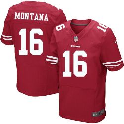 Cheap Joe Montana 49ers Jersey #16 Red From China Elite