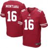 Cheap Joe Montana 49ers Jersey #16 Red From China Elite