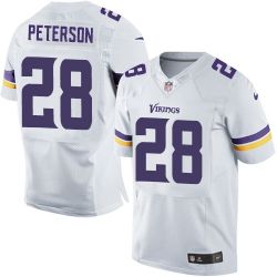 Cheap Adrian Peterson Vikings Jersey #28 White From China Elite