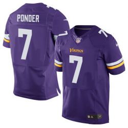 Cheap Christian Ponder Vikings Jersey #7 Purple From China Elite