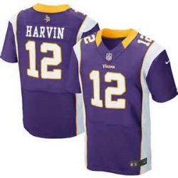 Cheap Percy Harvin Vikings Jersey #12 Purple From China Elite