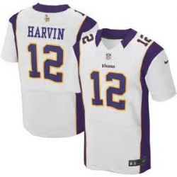 Cheap Percy Harvin Vikings Jersey #12 White From China Elite