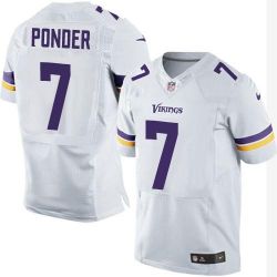 Cheap Christian Ponder Vikings Jersey #7 White From China Elite