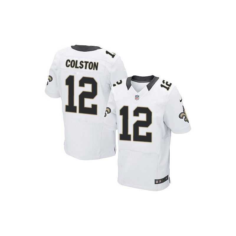 Cheap Marques Colston Saints Jersey #12 White From China Elite