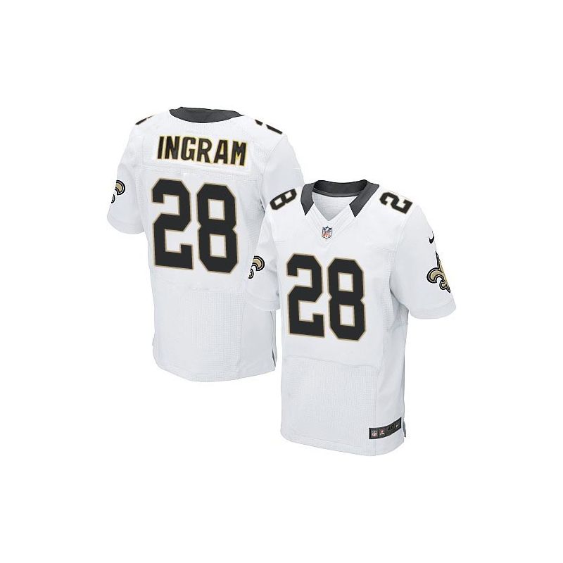 Cheap Mark Ingram Saints Jersey #28 White From China Elite