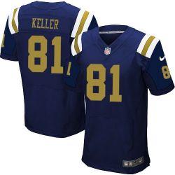 Cheap Dustin Keller Jets Jersey #81 Blue From China Elite