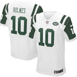 Cheap Santonio Holmes Jets Jersey #10 White From China Elite