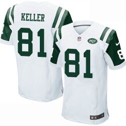 Cheap Dustin Keller Jets Jersey #81 White From China Elite