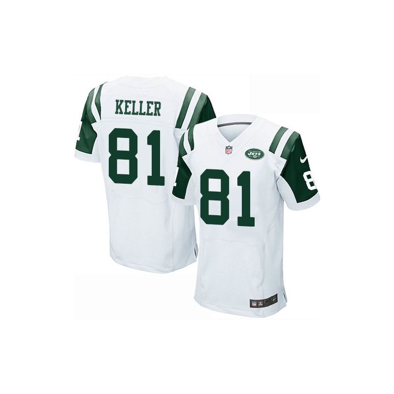 Cheap Dustin Keller Jets Jersey #81 White From China Elite