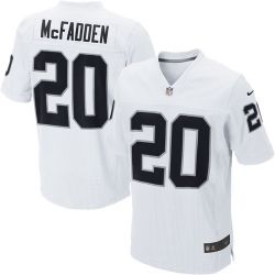 Cheap Darren McFadden Raiders Jersey #20 White From China Elite