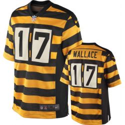 Cheap Mike Wallace Steelers Jersey #17 Yellow 80 Seasons From China Elite