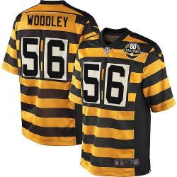 Cheap LaMarr Woodley Steelers Jersey #56 Yellow 80 Seasons From China Elite