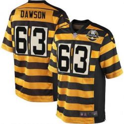 Cheap Dermontti Dawson Steelers Jersey #63 Yellow 80 Seasons From China Elite