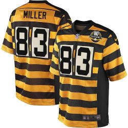 Cheap Heath Miller Steelers Jersey #83 Yellow 80 Seasons From China Elite