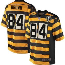 Cheap Antonio Brown Steelers Jersey #84 Yellow 80 Seasons From China Elite