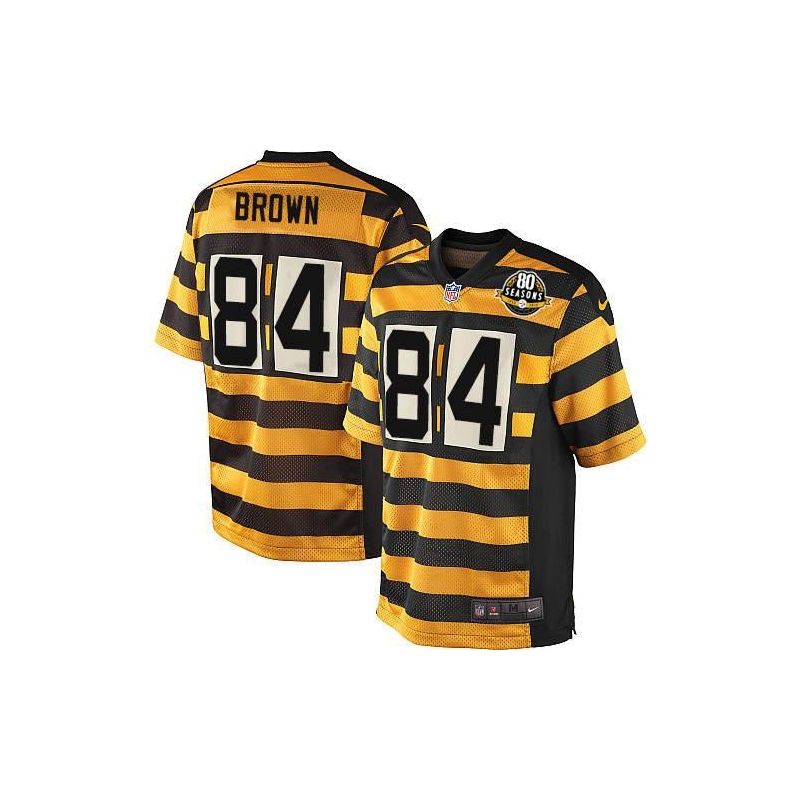 Cheap Antonio Brown Steelers Jersey #84 Yellow 80 Seasons From China Elite