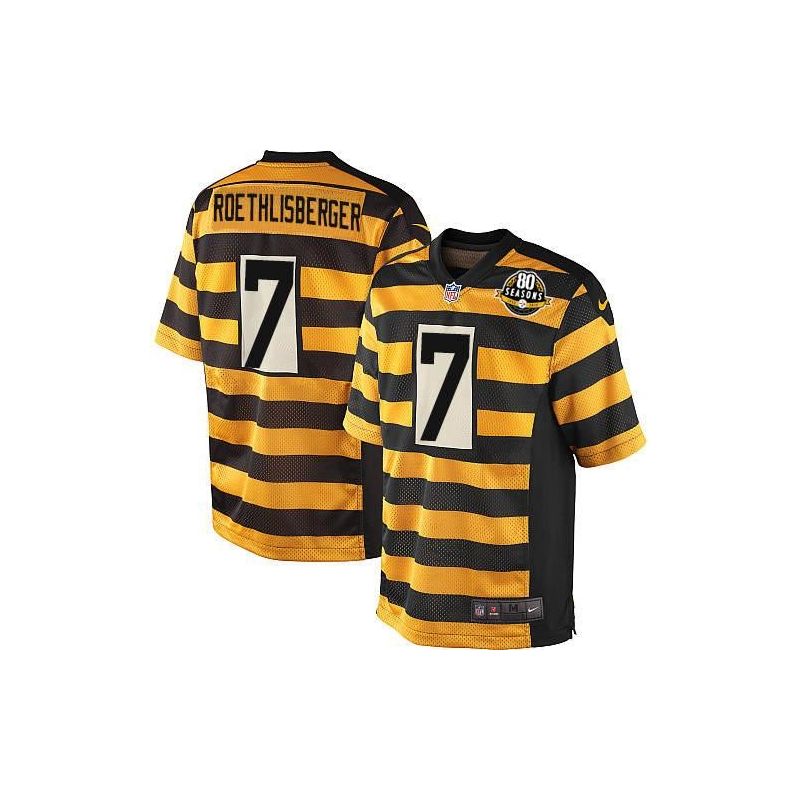 Cheap Ben Roethlisberger Steelers Jersey #7 Yellow 80 Seasons Cheap Ben Roethlisberger Steelers Jersey #7 Yellow 80 Seasons