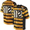 Cheap Terry Bradshaw Steelers Jersey #12 Yellow 80 Seasons From China Elite