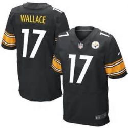Cheap Mike Wallace Steelers Jersey #17 Black From China Elite