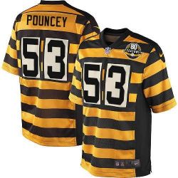 Cheap Maurkice Pouncey Steelers Jersey #53 Yellow 80 Seasons From China Elite