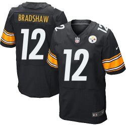 Cheap Terry Bradshaw Steelers Jersey From China #12 Black Elite