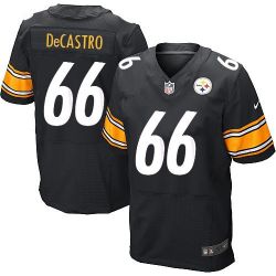 Cheap David DeCastro Steelers Jersey From China #66 Black Elite