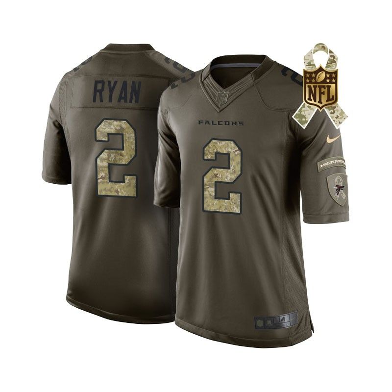Cheap Matt Ryan Falcons Jersey From China #2 Olive Salute To Service Cheap Matt Ryan Falcons Jersey From China #2 Olive Salute To Service