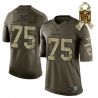 Cheap Kyle Long Bears Jersey From China #75 Olive Salute To Service