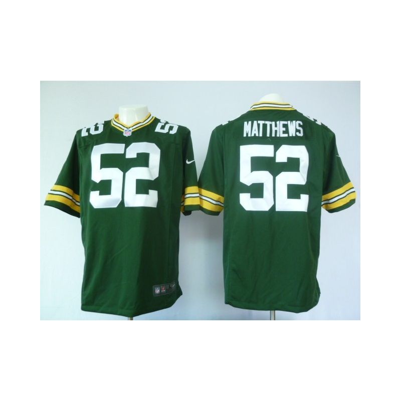 Cheap Clay Matthews Packers Jersey #52 Green From China Game