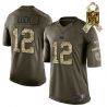 Cheap Andrew Luck Colts Jersey From China #12 Olive Salute To Service
