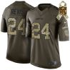 Cheap Darrelle Revis Jets Jersey From China #24 Olive Salute To Service