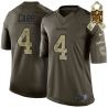 Cheap Derek Carr Raiders Jersey From China #4 Olive Salute To Service