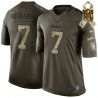 Cheap Ben Roethlisberger Steelers Jersey From China #7 Olive Salute To Service