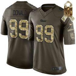 Cheap Aaron Donald Rams Jersey From China #99 Olive Salute To Service