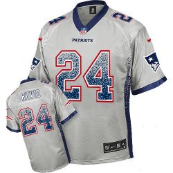 Cheap Darrelle Revis Patriots Jersey From China #24 Grey Drfit Fashion I