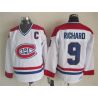 Cheap Maurice Richard Canadiens Jersey #9 White throwback From China