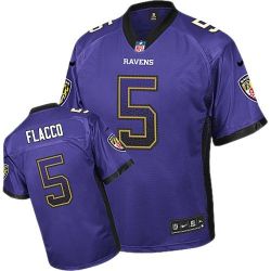 Cheap Joe Flacco Ravens Youth Jersey From China #5 Purple Drift Fashion I