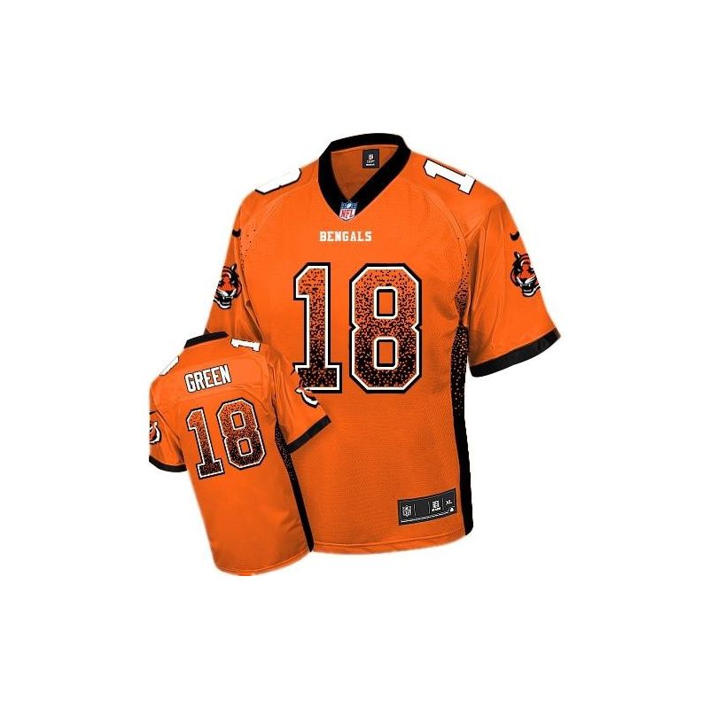 Cheap AJ Green Bengals Youth Jersey From China #18 Orange Drift Fashion I